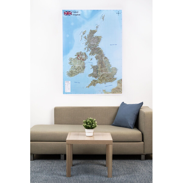 GeoMetro Mapa United Kingdom (100 x 140 cm)