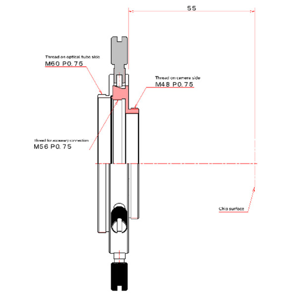 Vixen Adapter 60mm / M48