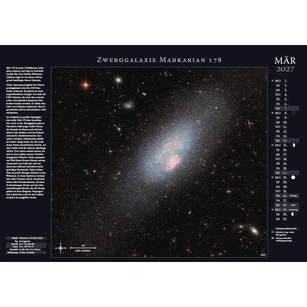 Astronomie-Verlag Calendário Weltraum-Kalender 2027