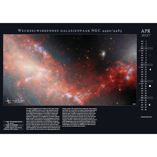 Astronomie-Verlag Calendário Weltraum-Kalender 2027
