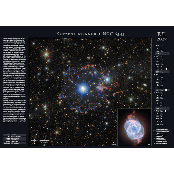 Astronomie-Verlag Calendário Weltraum-Kalender 2027