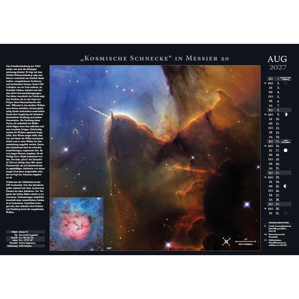 Astronomie-Verlag Calendário Weltraum-Kalender 2027