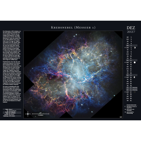 Astronomie-Verlag Calendário Weltraum-Kalender 2027
