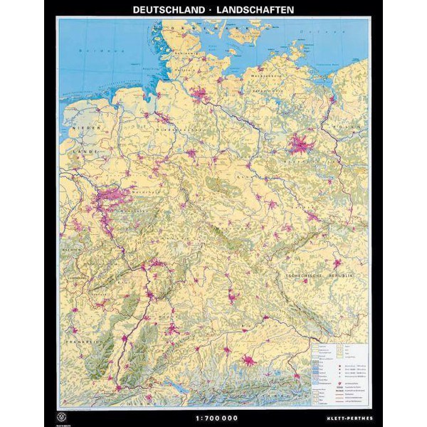 Klett-Perthes Verlag Mapa Paisagens da Alemanha