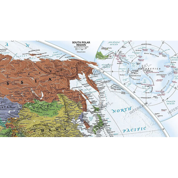 National Geographic Mapa mundial político decorativo, grande