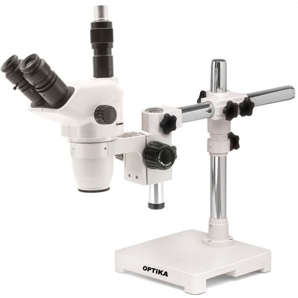 Optika Microscópio estéreo zoom SZN-8 7x-45, trino, overhanging stand
