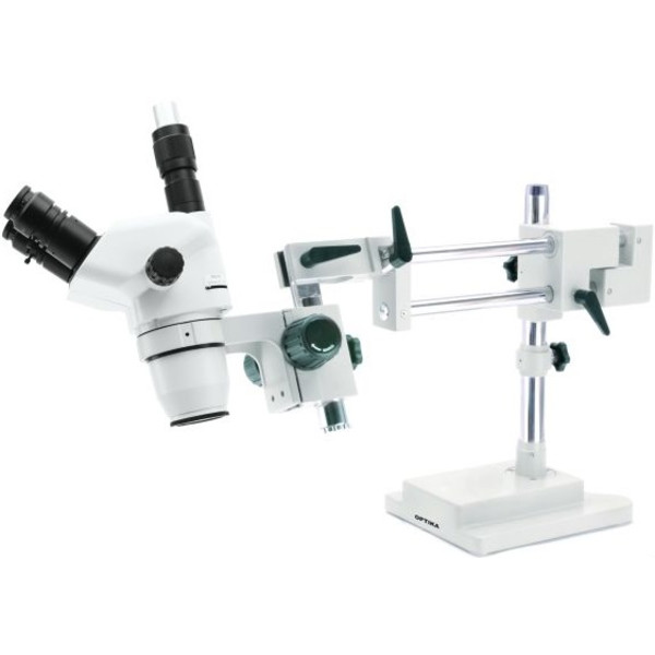 Optika Microscópio estéreo zoom SZN-10 trinocular, 7X-45X, with overhanging stand
