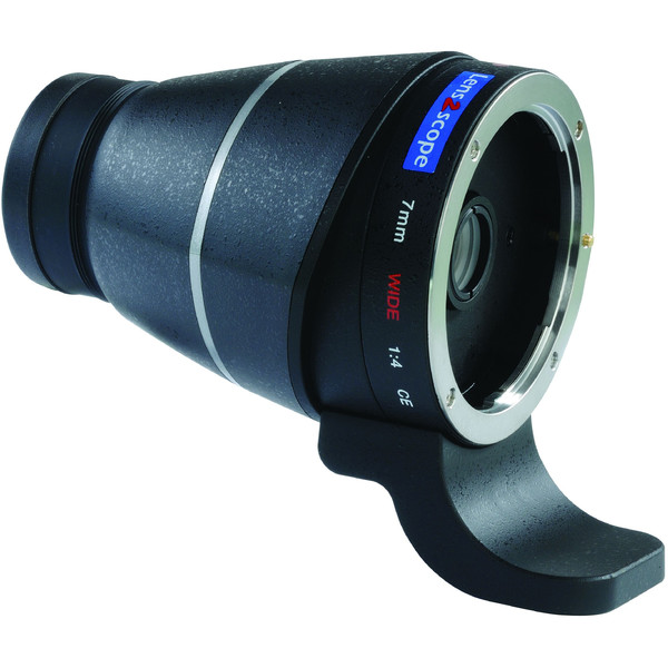 Lens2scope , 7mm wide angle, for Pentax K lenses, black, straight eyepiece