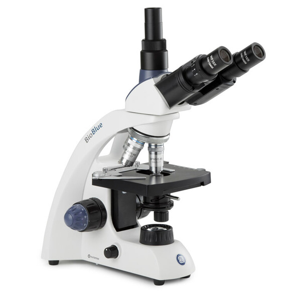 Euromex Microscópio BioBlue, BB.4243, trino, DIN, semiplan, 40x-600x, 10x/18, NeoLED, 1W
