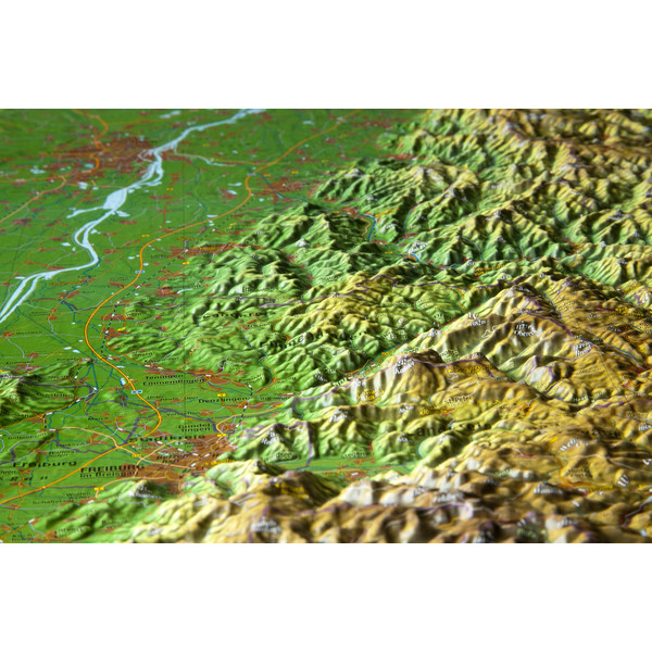 Georelief Mapa regional Floresta Negra