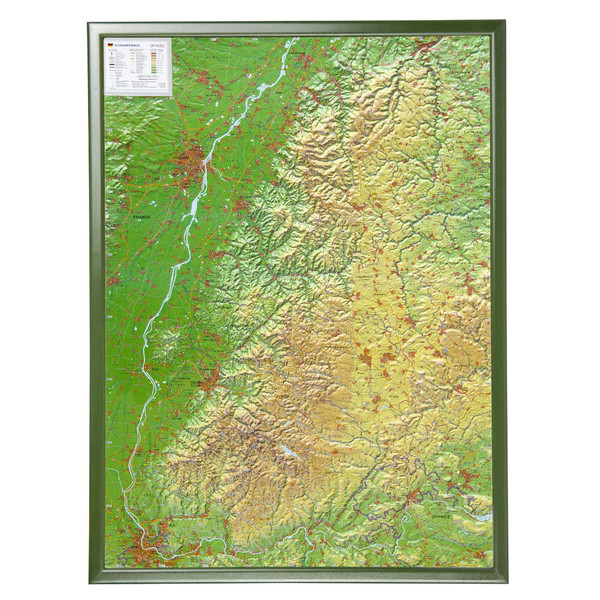 Georelief Mapa regional Floresta Negra