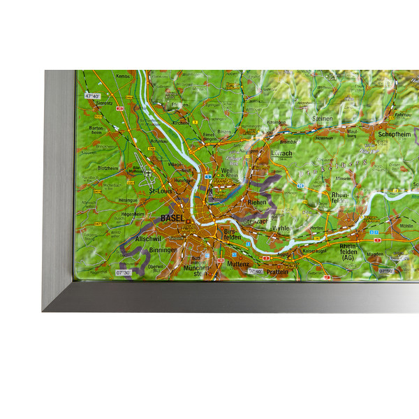 Georelief Mapa regional Floresta Negra