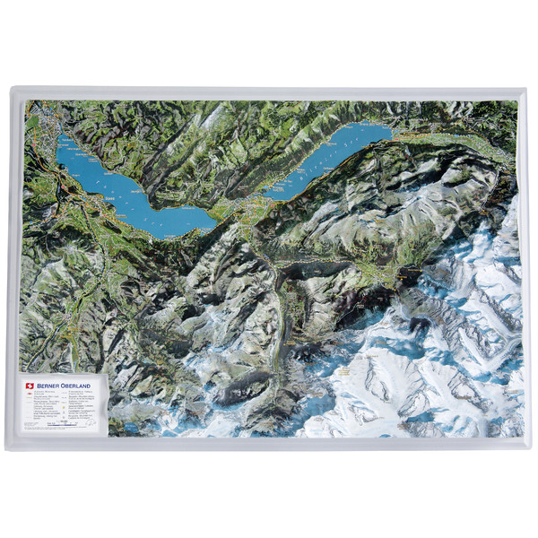 Georelief Mapa regional Berner Oberland