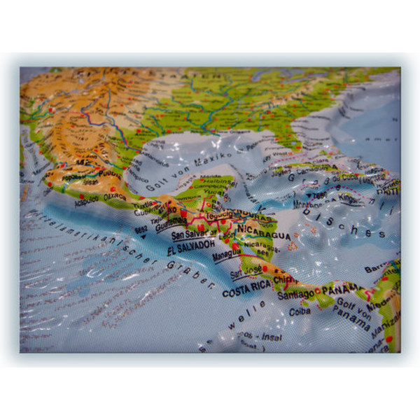 geo-institut os Mapa mundial Mapa de relevo mundial Linha de prata físico Inglês