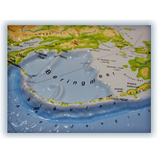 geo-institut os Mapa mundial Mapa de relevo mundial Linha de prata físico Inglês