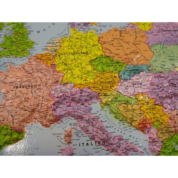 geo-institut Mapa de continente do os Mapa de relevo Europa Linha de prata político