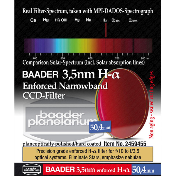 Baader Filtro Ultra-Narrowband 3.5nm H-alpha 50.4mm