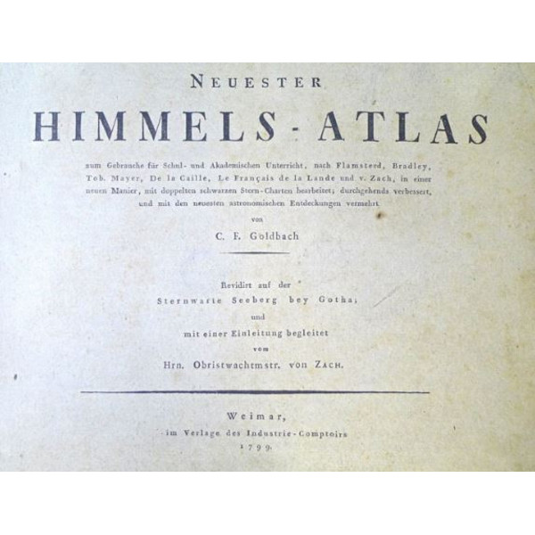 Albireo Reproduction of 1799 'Neuester Himmels-Atlas ' (in German)