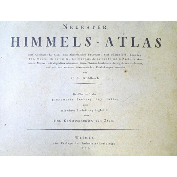 Albireo Último atlas celeste de 1799