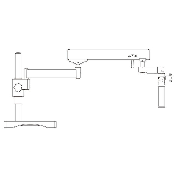 Motic Tripé de braço flexível (com placa de base), Coluna Ø 32mm
