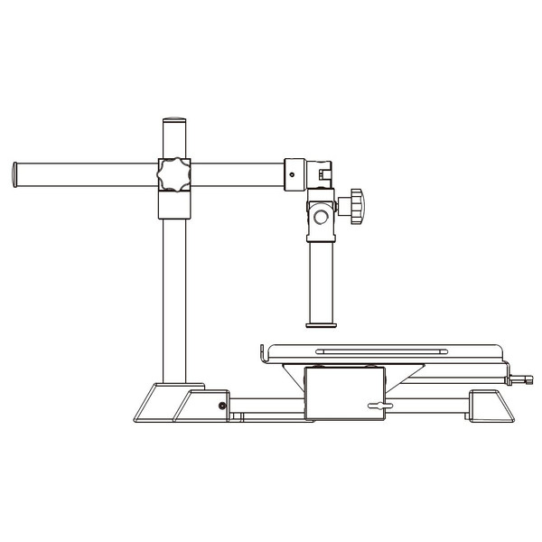 Motic Overhanging stand Mesa manual grande, Coluna Ø 32mm