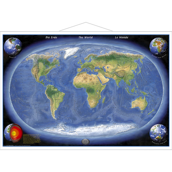 Stiefel Mapa mundial Panorama map of the Earth