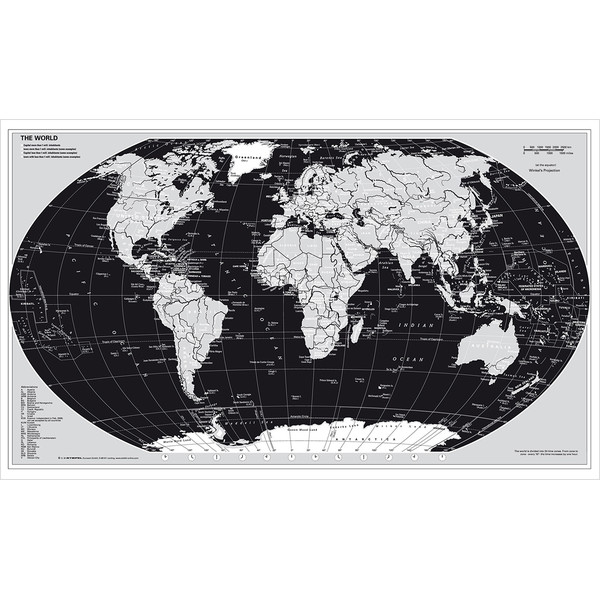 Stiefel Mapa mundial Edição em prata (95 x 62 cm)