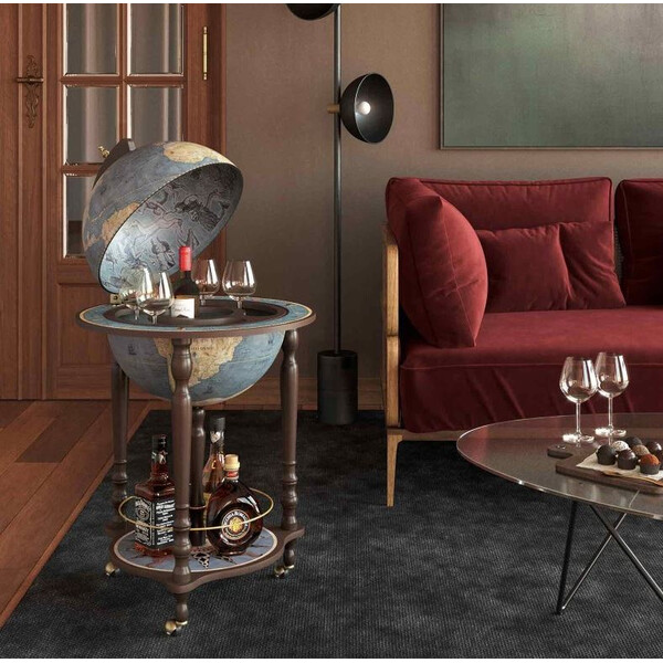 Zoffoli living Globo com pedestal Da Vinci Blu Dust 40cm