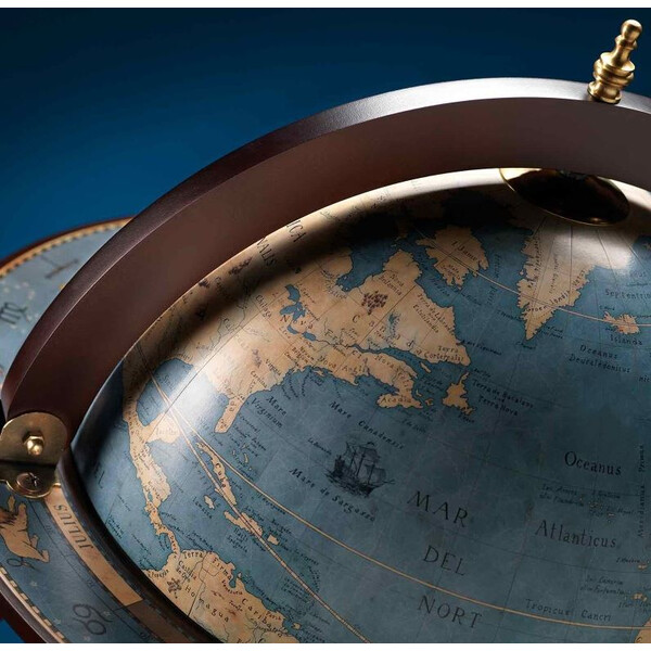 Zoffoli living Globo com pedestal Da Vinci Blu Dust 40cm