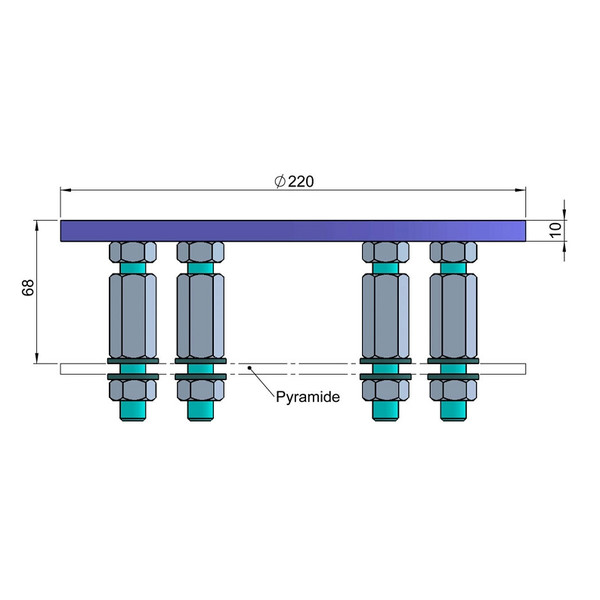 euro EMC Coluna P200 observatory pier, 80cm total height