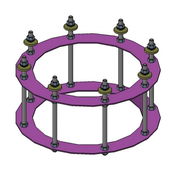 euro EMC Anchoring kit 2 for P200 observatory pier, 65cm total height