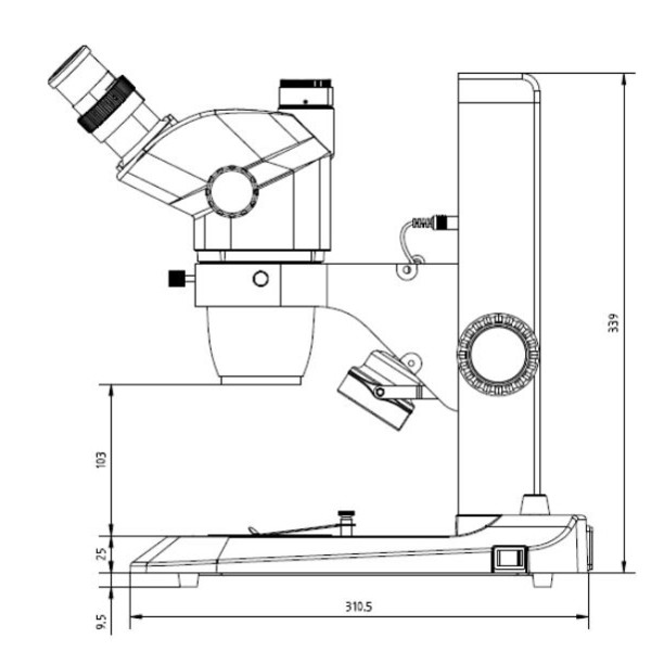 Euromex Stereo zoom microscope NexiusZoom NZ.1902-S, binocular, rack and pinion stand, 6,7-45x