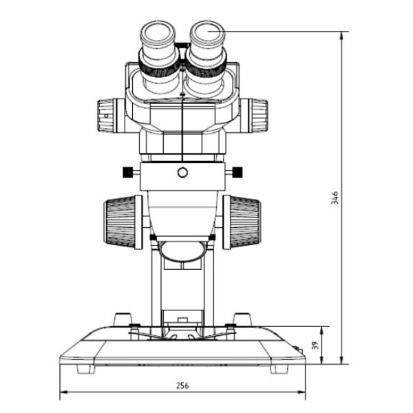 Euromex Microscópio estéreo zoom NZ.1902-S, 6,7-45x, Cremalheira, Luz trasmitida e reflectida, bino