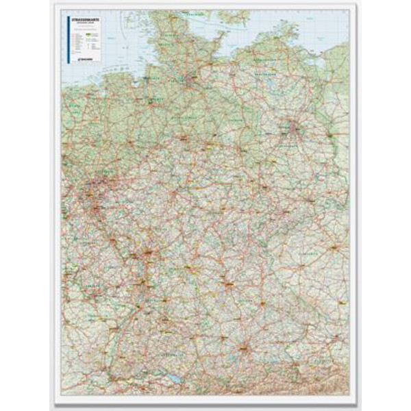 Bacher Verlag Mapa rodoviário da Alemanha 1:500.000 laminado