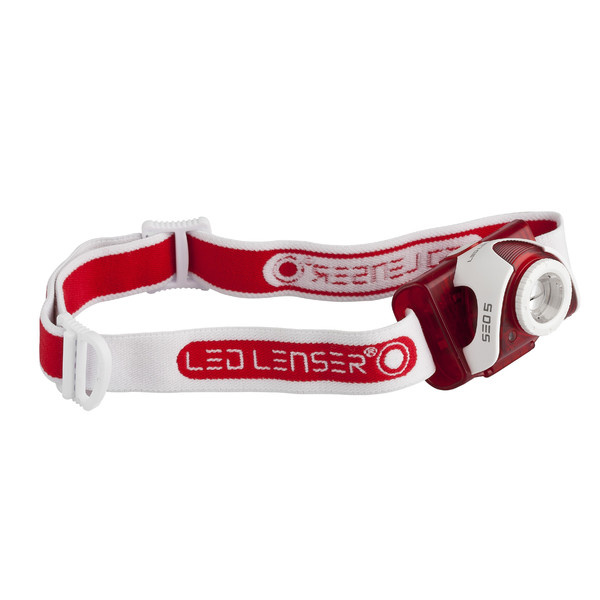 LED LENSER Lanterna para cabeça SEO5 head lamp, red