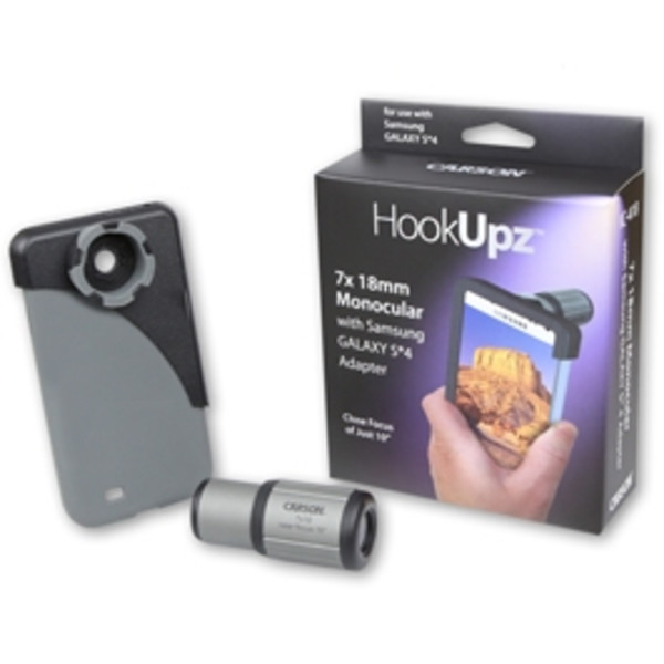 Carson Monóculo HookUpz 7x18 mono with adapter for Galaxy S4 smartphone