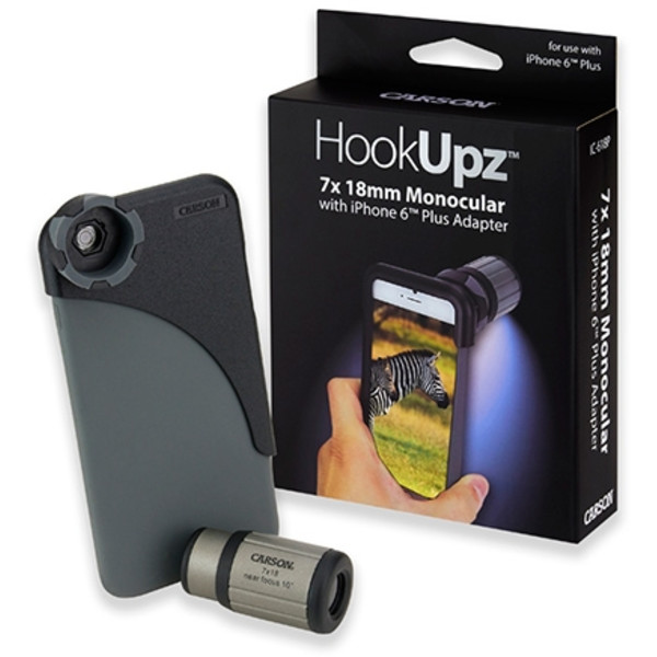 Carson Monóculo HookUpz 7x18 Mono com Adaptadores para iPhone 6 Plus