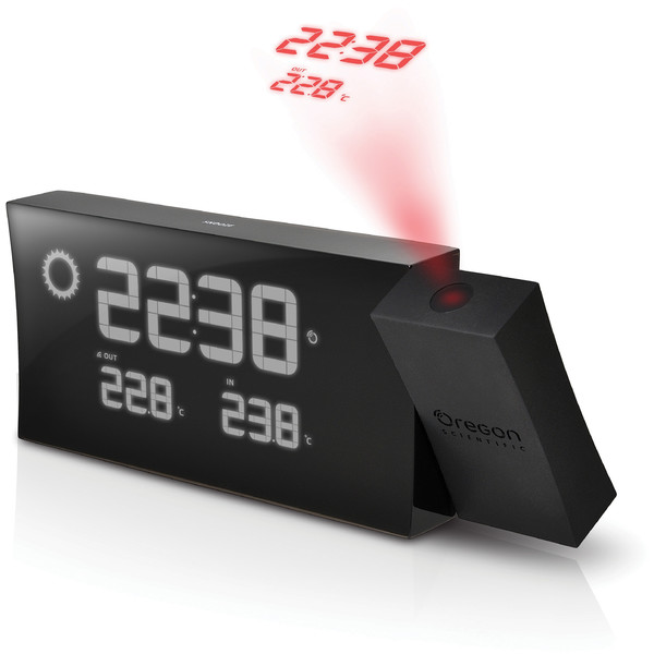 Oregon Scientific Despertador de projeção Prysma com previsão meteorológica BAR 223P BLACK