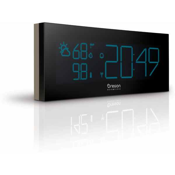 Oregon Scientific Estação meteorológica Prysma Chrome BAR 292 radio clock with thermometer, grey