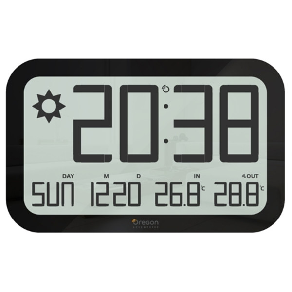 Oregon Scientific Estação meteorológica JUMBO JW 108  radio wall clock, black