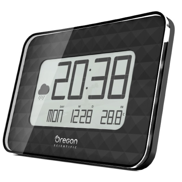 Oregon Scientific Estação meteorológica JUMBO JW 208 radio wall clock, black