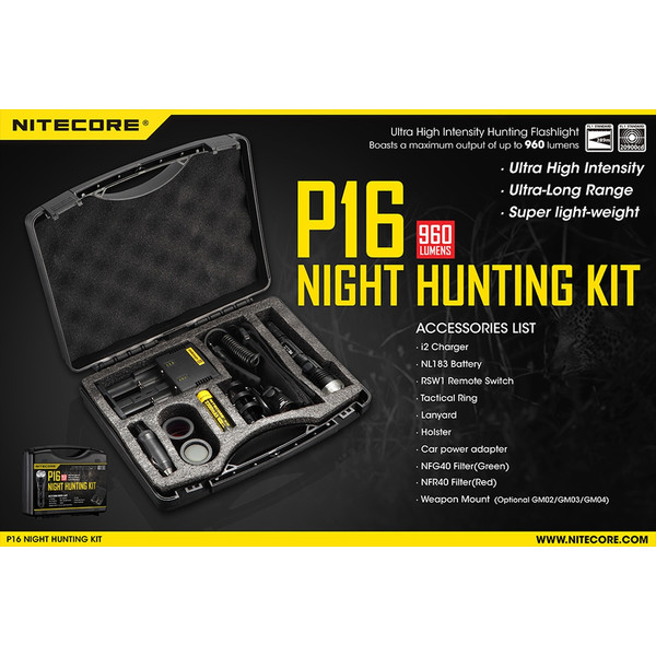 Nitecore Lanterna P16 Hunting Kit torch