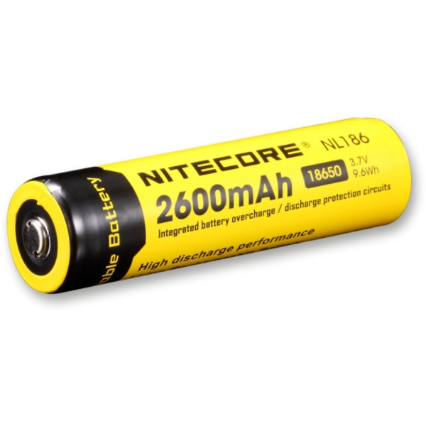 Nitecore 18650Li-ion battery, 2600mAh