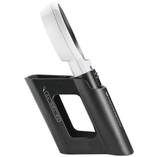 Eschenbach Lupa MOBASE stand for Mobilux LED illuminated pocket magnifiers: 3.0X/3.5X/4.0X