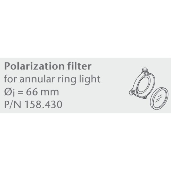 SCHOTT Filtro de polarisação para suporte de anel dividido Suporte. Ø=66mm