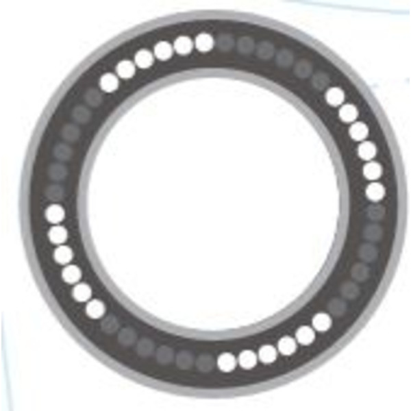 SCHOTT LED Anel de luz fino, LED, segmentado, Ø exterior 82mm, Ø interior 66