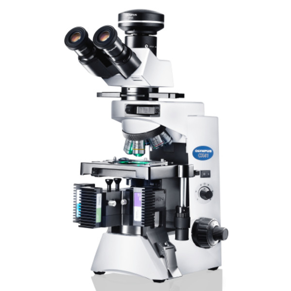 Evident Olympus Microscópio CX41 cytology, halogen, trino 40x,100x, 400x
