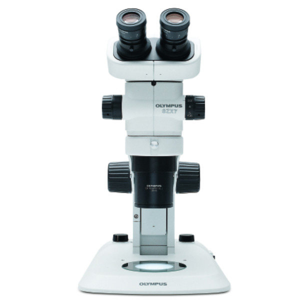 Evident Olympus Microscópio estéreo zoom Olympus Mikroskop SZX7, bino, 0.8x-5.6x mit Ring-und  Durchlicht