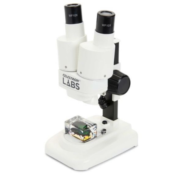 Celestron Microscópio stéreo LABS S20, 20x LED,