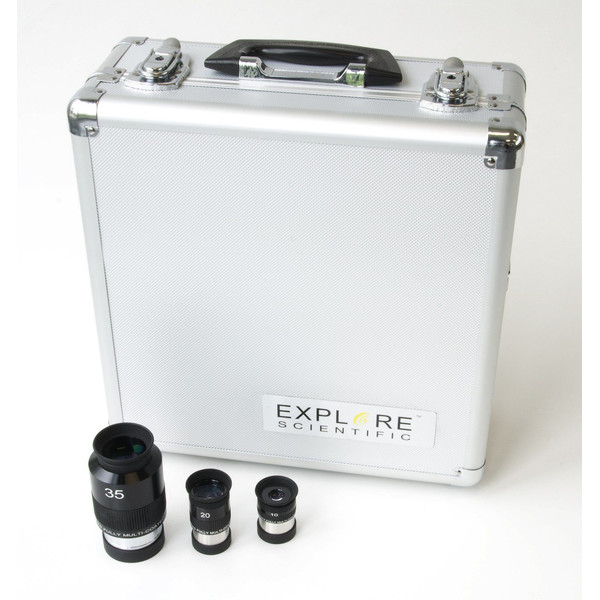 Explore Scientific 70° eyepiece set in case: 10mm, 20mm, 35mm